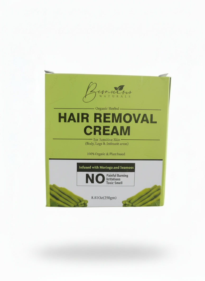 Bconscious Naturals™ Organic Moringa & Sea Moss Hair Removal Cream for Sensitive Skin
Gentle, Organic Formula for Hair Removal on Body, Legs & Intimate Areas