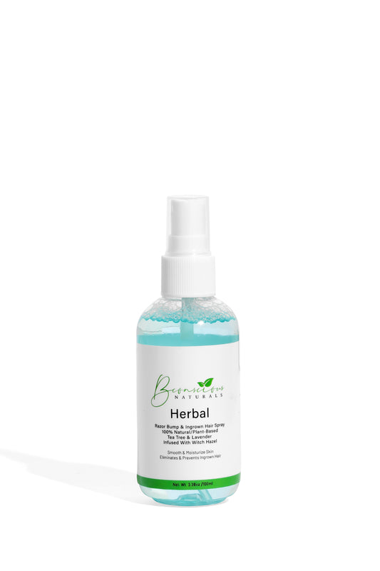 Bconscious Naturals™ Herbal After Shave Spray
Natural Solution to Prevent Razor Bumps, Ingrown Hair & Razor Burns