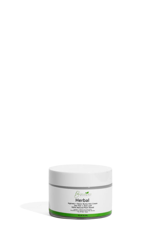 Bconscious Naturals™ Herbal Ingrown Hair & Razor Bump Cream with Tea Tree & Aloe Leaf – Natural Solution for Smooth Skin