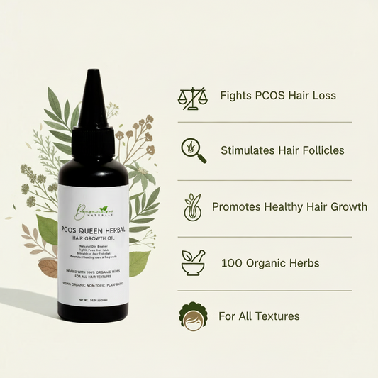 Bconscious Naturals™ PCOS QUEEN Hair Loss Solution: Natural Hair Growth Oil for Women