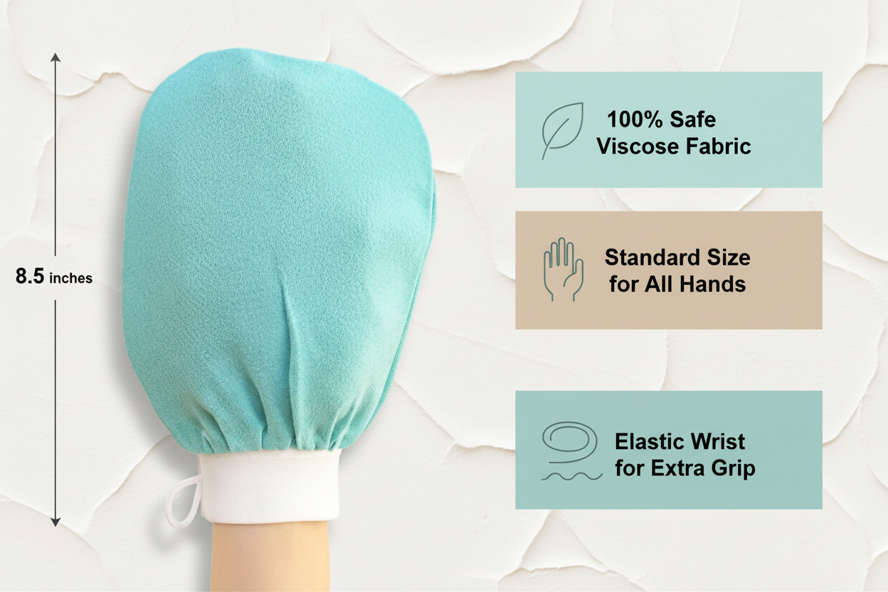 Bconscious Naturals™ Exfoliating/Hair Reducing Mitten for Dirt & Everyday Grime
Achieve Smooth, Hair-Free Skin by Removing Dead Skin & Reducing Hair Growth