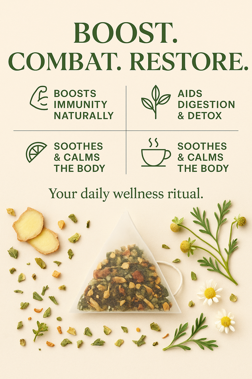 Bconscious Naturals™ 30 Day Immunity Tea Blend
Kickstart Your Day the Right Way!