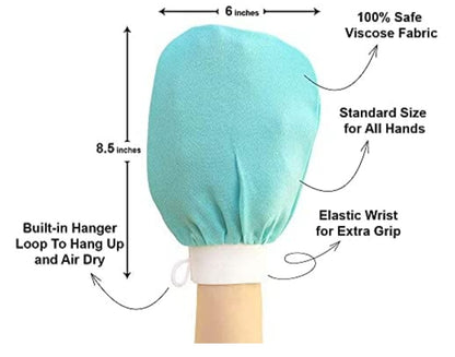 Exfoliating/Hair Reducing Mitten For Dirt &amp; Everyday Grime/Dead Skin Smooth Hair Free Skin