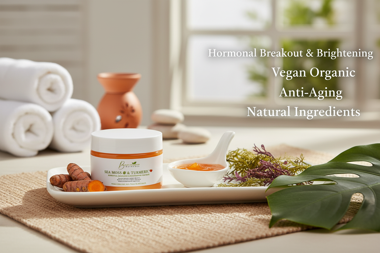 Bconscious Naturals™ Sea Moss & Turmeric Hormonal-Breakout & Brightening Gel Mask
Target Hormonal Acne & Uneven Skin Tone for Glowing, Clear Skin
