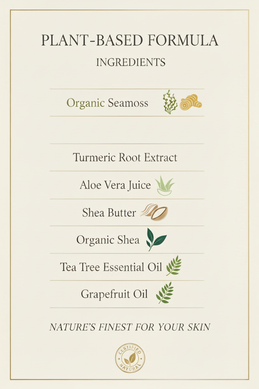 Bconscious Naturals™ Sea Moss & Turmeric Skin Balancing & Brightening Gel Cleanser
Natural Cleanser for Glowing, Clear Skin – Perfect  Brightening & Calming Skin