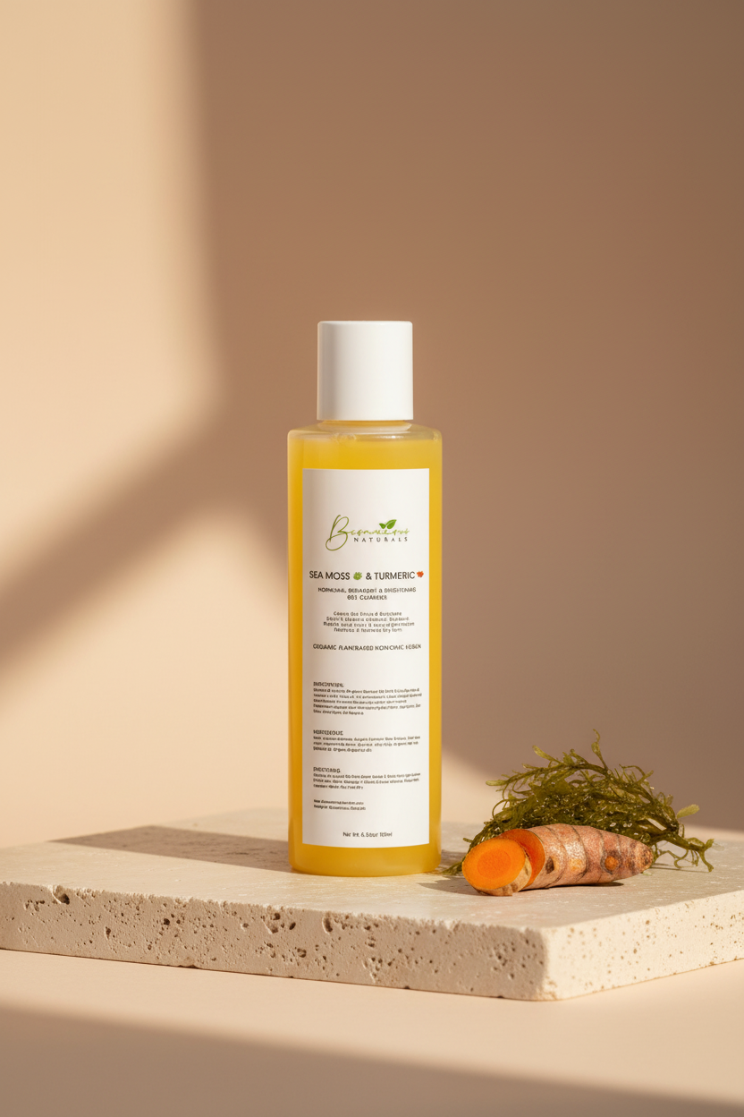 Sea Moss & Turmeric Face Cleanser | Brightening Gel Wash