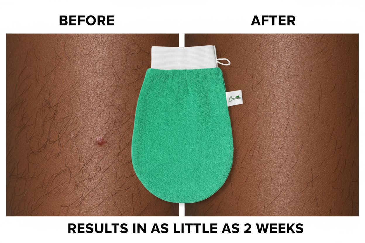 Bconscious Naturals™ Exfoliating/Hair Reducing Mitten for Dirt & Everyday Grime
Achieve Smooth, Hair-Free Skin by Removing Dead Skin & Reducing Hair Growth