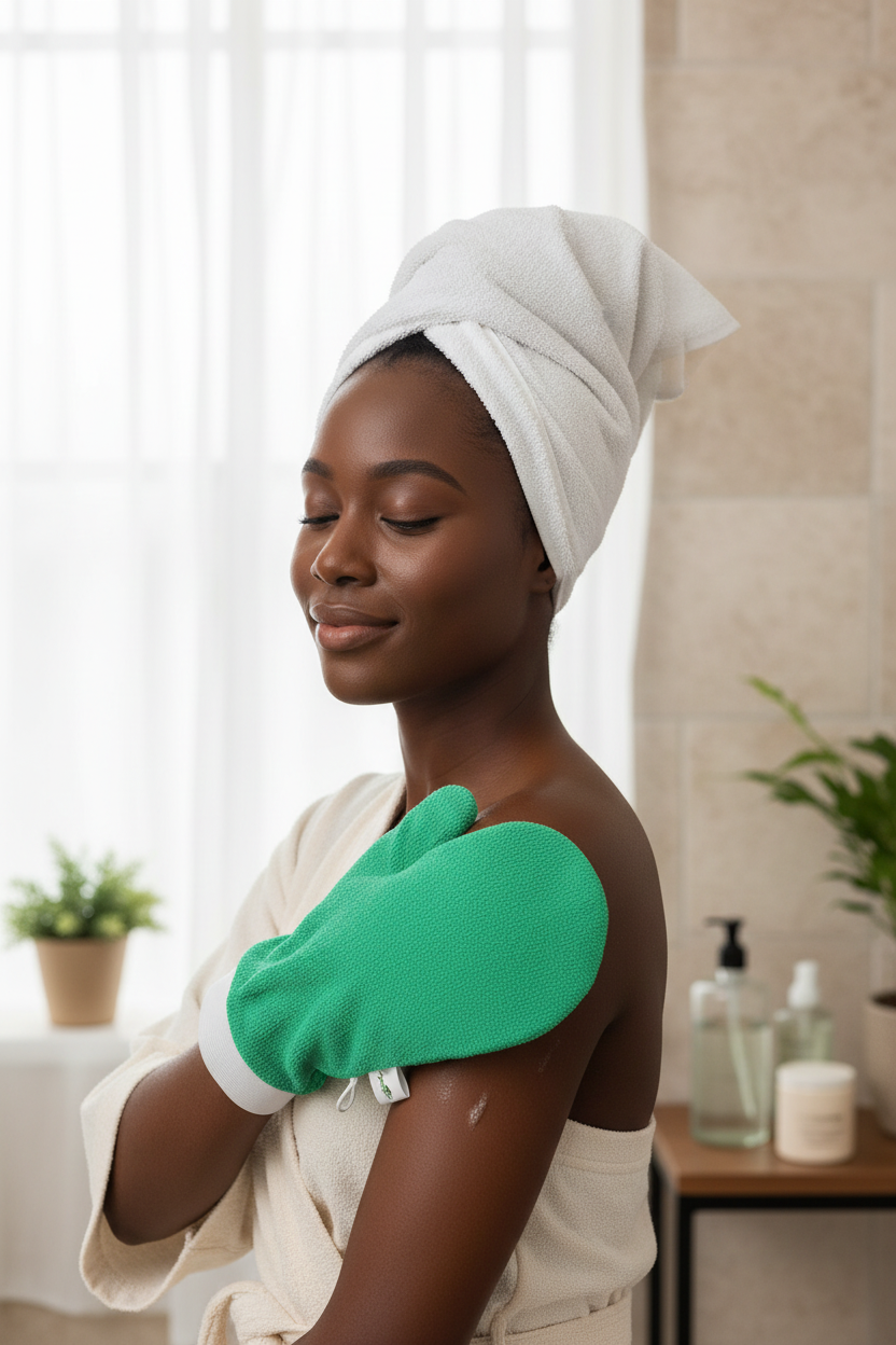 Bconscious Naturals™ Exfoliating/Hair Reducing Mitten for Dirt & Everyday Grime
Achieve Smooth, Hair-Free Skin by Removing Dead Skin & Reducing Hair Growth