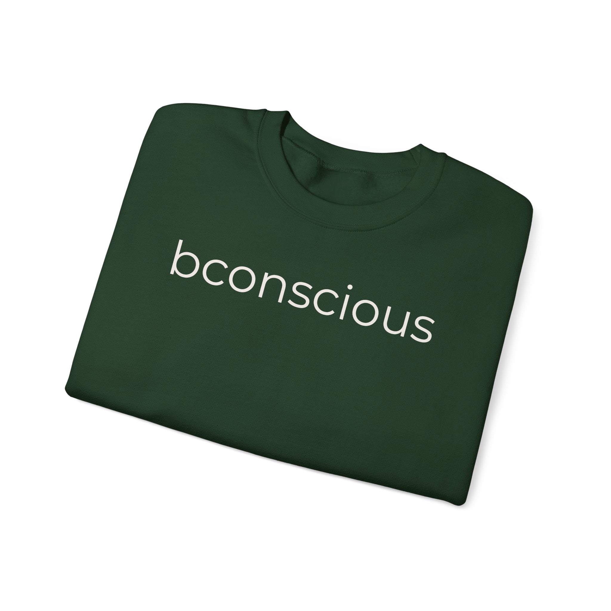 Bconscious Minimalist Crewneck Sweatshirt -Premium Unisex Cozy Essential