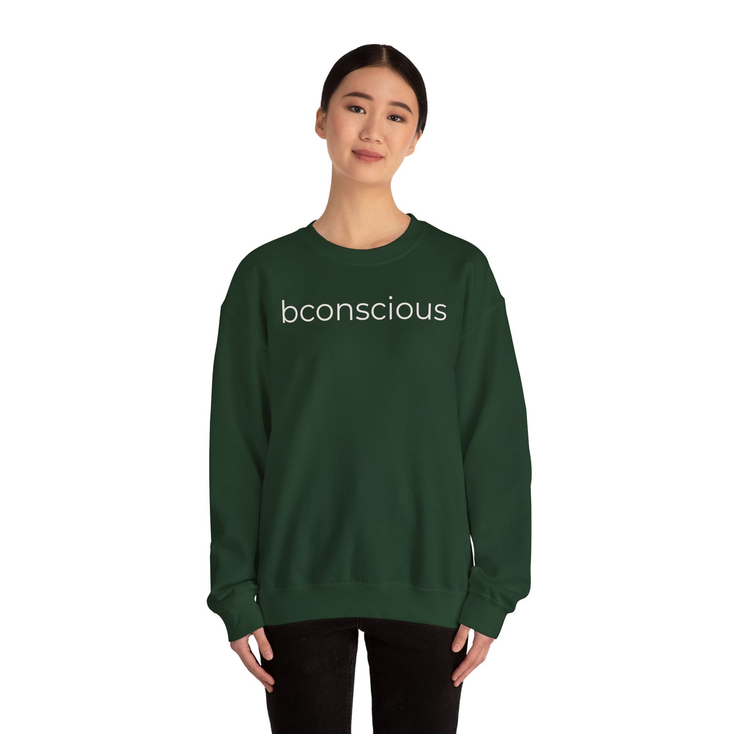 Bconscious Minimalist Crewneck Sweatshirt -Premium Unisex Cozy Essential