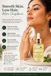 Bconscious Hair Removal Oil- Helps Reduce the Appearance of Unwanted Facial Hair, Ingrown Hairs & Dark Spots