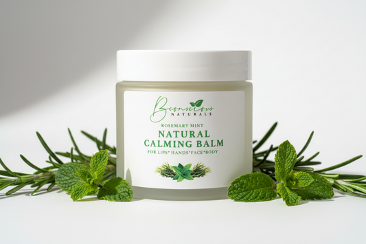 Bconscious Naturals™ Organic Rosemint Calming Balm

A Convenient, All-Over Balm for On-the-Go Relief – Naturally Soothe & Protect Your Skin