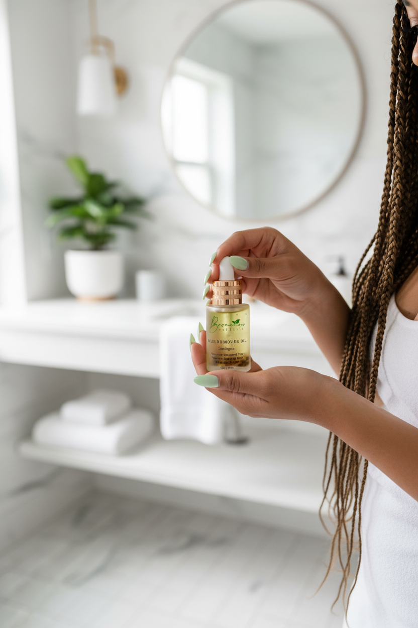 Bye Bye Hair Removal Oil – Organic Herbal Formula for Chin & Body Hair