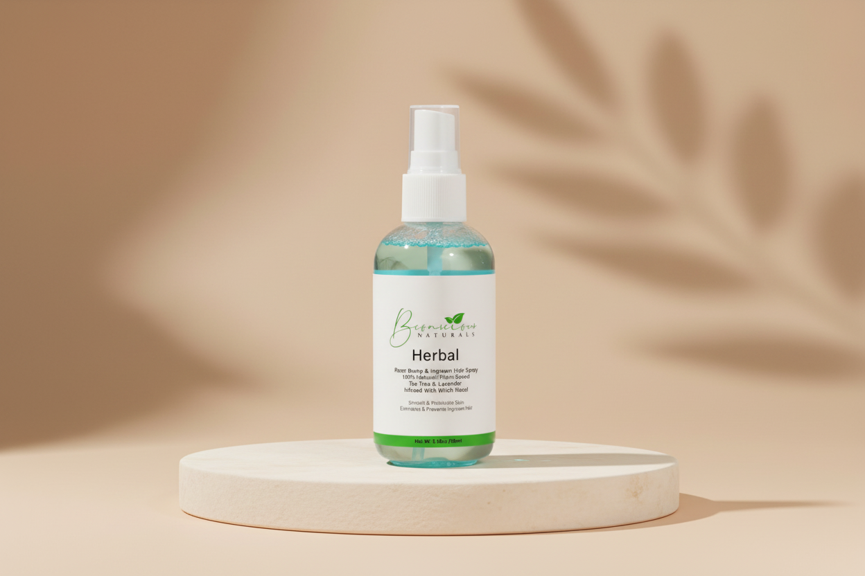 Bconscious Naturals™ Herbal After Shave Spray
Natural Solution to Prevent Razor Bumps, Ingrown Hair & Razor Burns