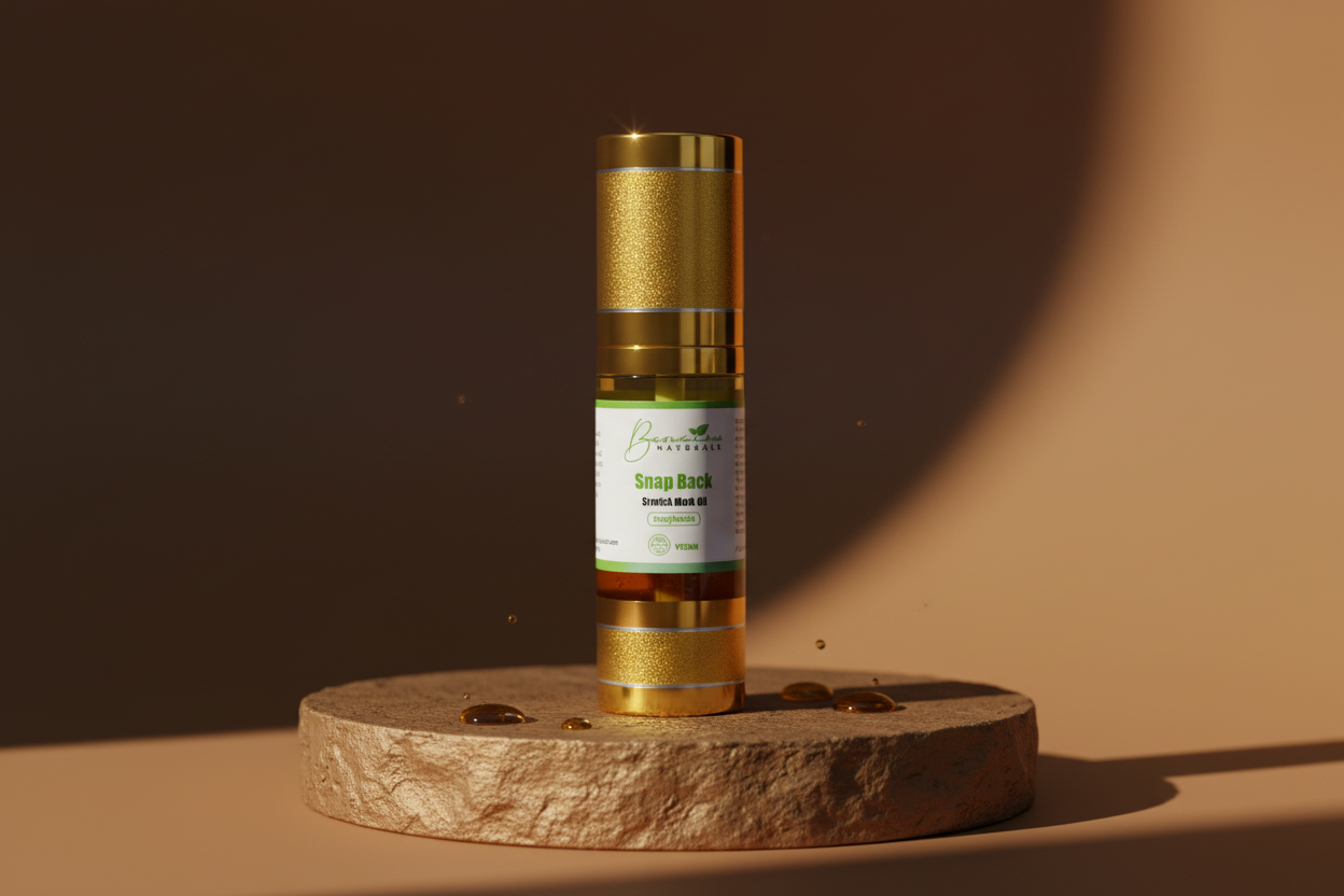 Bconscious Naturals™ SnapBack Stretchmark Oil
Natural Stretch Mark Treatment for Smooth, Firm, and Rejuvenated Skin