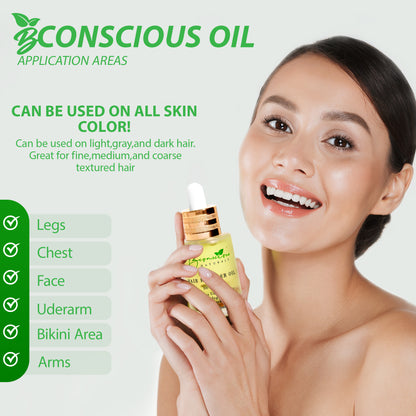 Pcos/Hirsutism Vegan Natural Face/Body Hair Removal Oil(Inhibits Chin Hair & Slows Down Hair Growth)