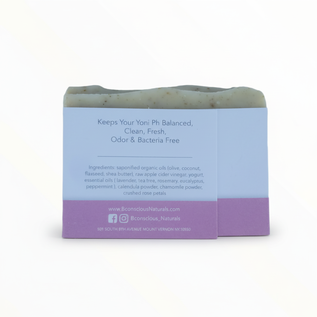 Bconscious Naturals™ Fresh Pumz Apple Cider Vinegar Cleansing Yoni Soap Bar
Natural, pH-Balancing Cleanse for a Healthy Yoni
