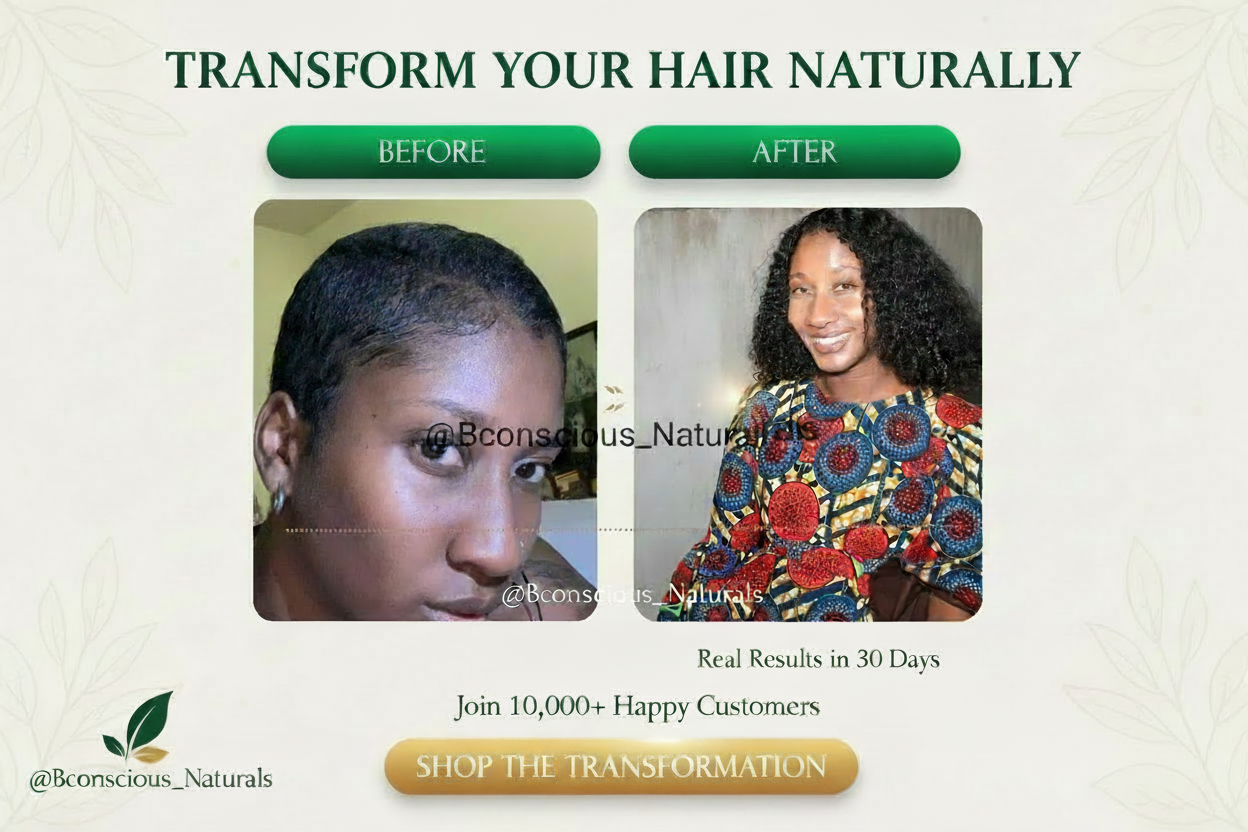 Bconscious Naturals™ PCOS QUEEN Hair Loss Solution: Natural Hair Growth Oil for Women