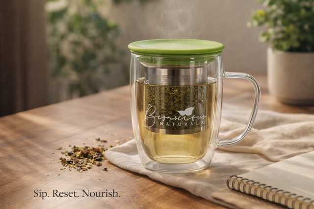 Premium Glass Tea Infuser Mug – The Ultimate Everyday Tea Companion