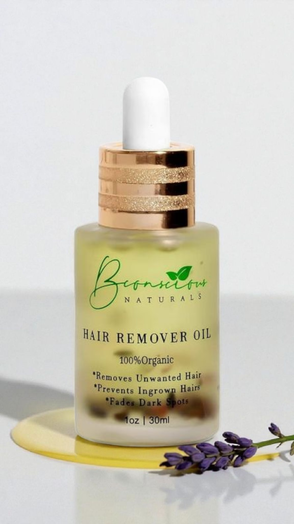 Bye Bye Hair Removal Oil – Organic Herbal Formula for Chin & Body Hair
