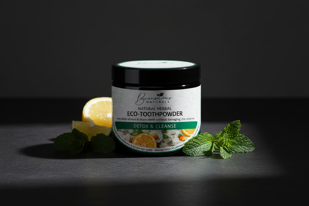 Bconscious Naturals™ 100% Natural Hormone-Balancing Fluoride-Free Herbal Tooth Powder
Natural, Fluoride-Free Oral Care with Hormone-Balancing Herbal Benefits