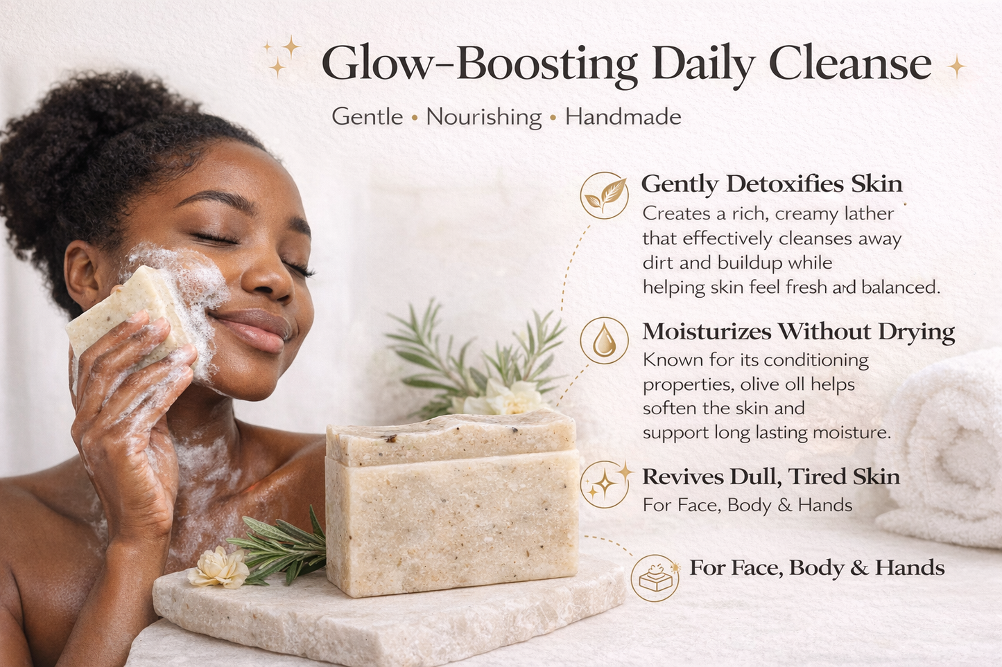 Bconscious Naturals™ Glow Up Bar

Even Skin Tone & Naturally Glowing Skin – Detox & Rejuvenate Your Skin with Every Use!