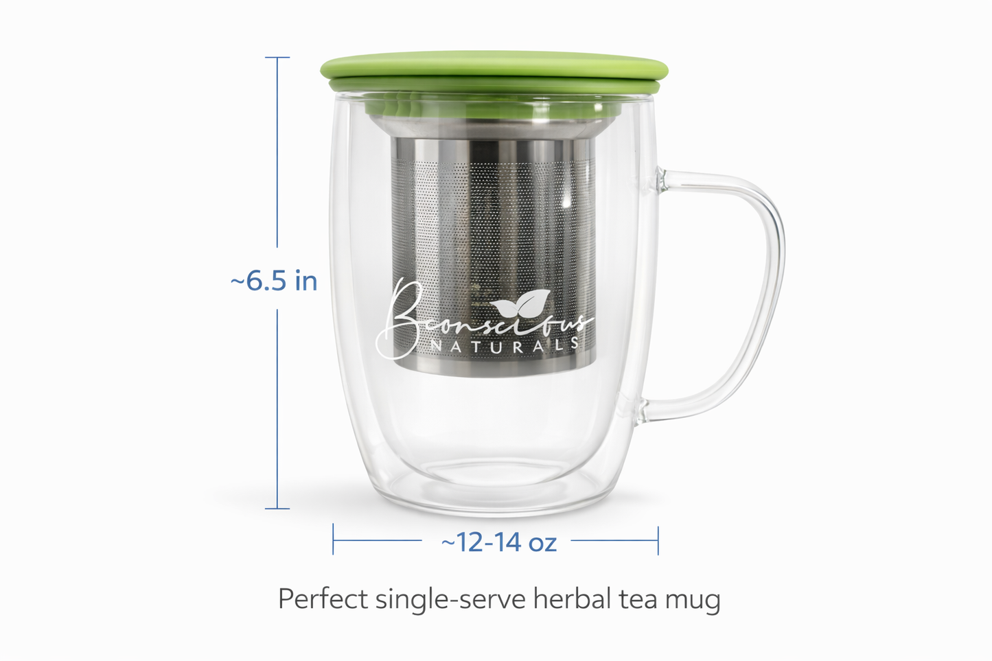 Premium Glass Tea Infuser Mug – The Ultimate Everyday Tea Companion