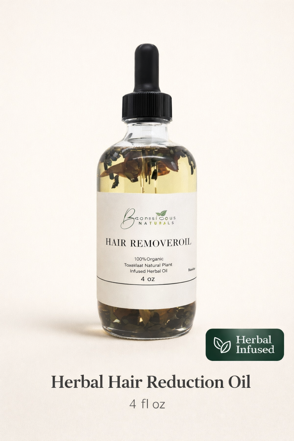 Bye Bye Hair Removal Oil – Organic Herbal Formula for Chin & Body Hair