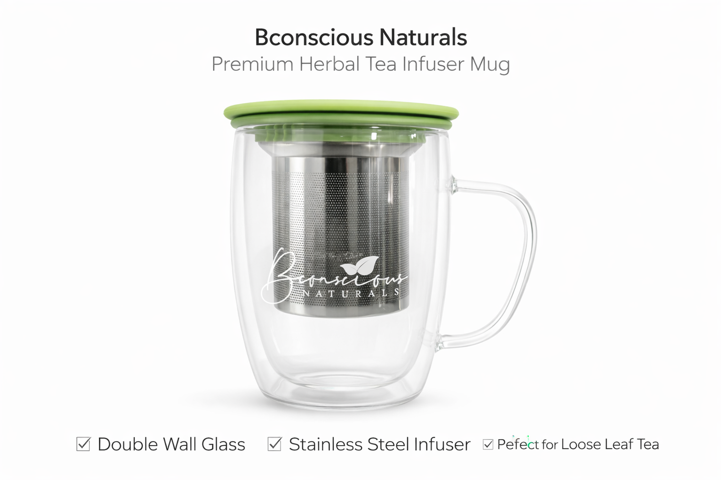 Premium Glass Tea Infuser Mug – The Ultimate Everyday Tea Companion