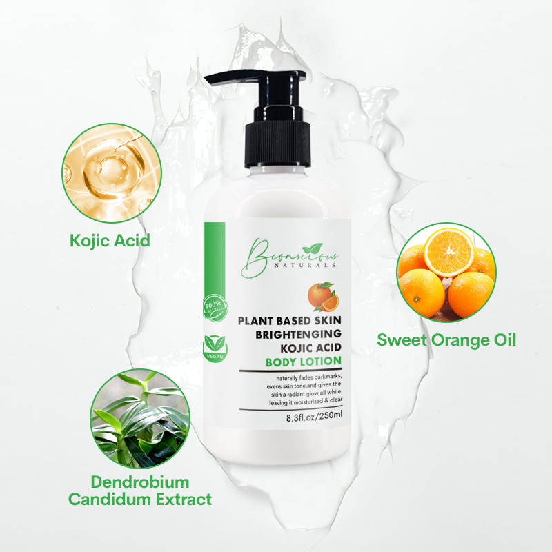 Bconscious Naturals™ 100% Vegan & Natural Plant-Based Skin Brightening Kojic Acid Body Lotion
Even Skin Tone, Clear Dark Marks, & Naturally Toning with Kojic Acid