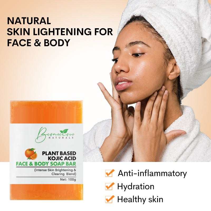 Bconscious Naturals™ Plant-Based Kojic Acid Skin Brightening & Clearing Blend Soap
Target Dark Spots, Underarm Lightening, Yoni Lightening, Back Scars & More